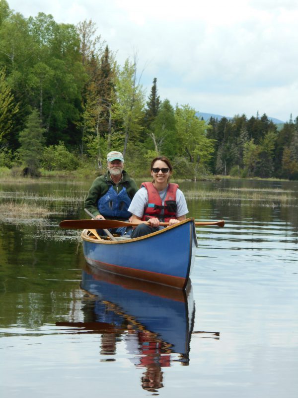 happy client guided canoe camping maine new england canada