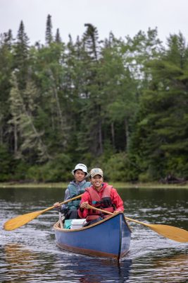 all ages guided canoe camping trip maine new england canada