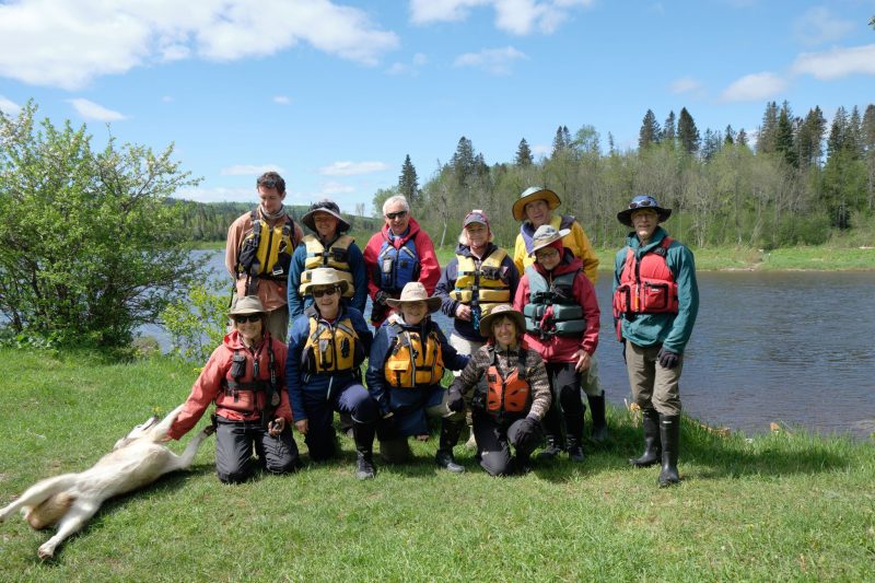 School group on an Allagash Canoe Trip in Maine Mahoosuc Guide Service