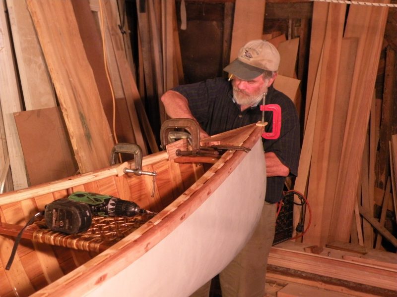Workshop Wood canvas canoe construction Mahoosuc Guide Service