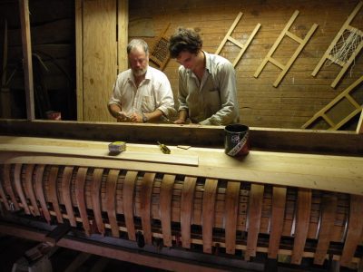 Workshop Wood canvas canoe construction Mahoosuc Guide Service